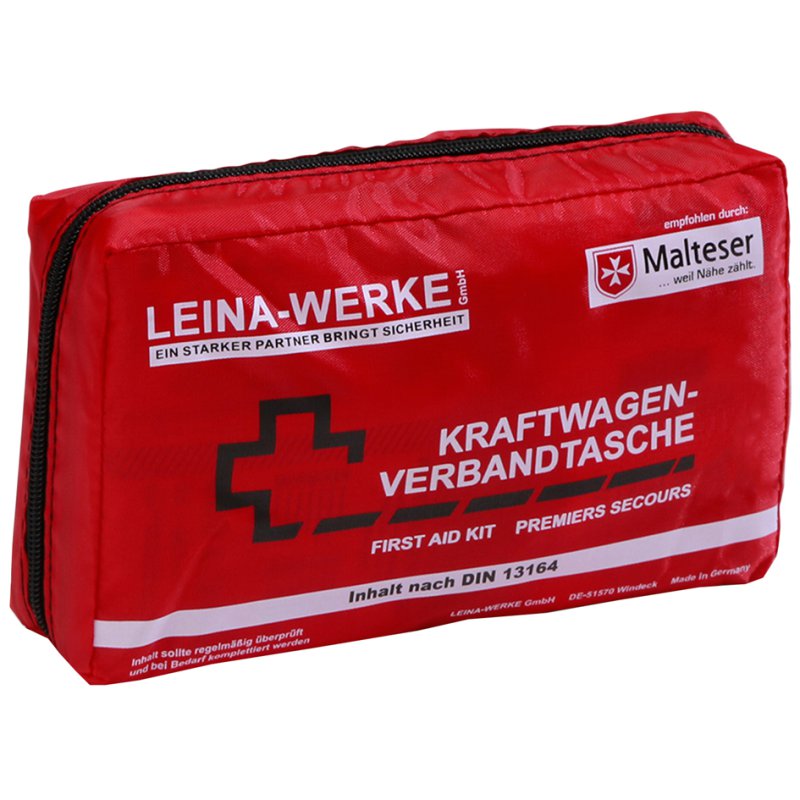 LEINA-WERKE auto EHBO-set compact, DIN 13164, rood